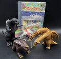 Sunguts Godzilla, Mothra, King Ghidorah, and Baragon figures