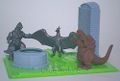 Bandai DX Real Godzilla Godzilla and Rodan vs. Mechagodzilla set