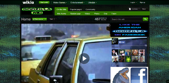 Screenshot of The American Godzilla Wiki's main page taken on August 5, 2014