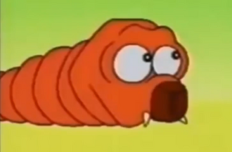 One of Mothra's larvae in Get Going! Godzilland