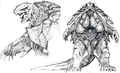 Concept art of Gamera with open plastron