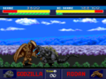 Godzilla fighting Rodan