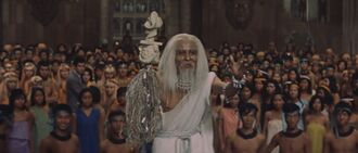 The Mu High Priest and several other Muans in Atragon