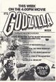 Ad for a XETV-6 Godzilla marathon