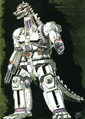 Mechagodzilla concept art by Shinji Nishikawa