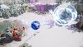 MechaJURAS deflects and returns a fully-charged energy shot to Pipijuras