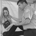 Michael David Yuhl as a Boston paramedic