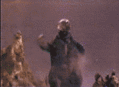 Godzilla doing his victory dance