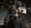 The full Cybot being used to promote Godzilla vs. SpaceGodzilla in 1994