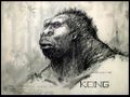 Concept art featuring a "half-human" design for King Kong