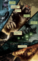 Styrga, Black Hart, Ursogar, and Rodan beginning their rampages in Godzilla #8