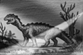 A picture of Paleosaurus from the museum where Dr. Sampson works