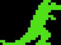 Godzilla's first ever sprite from the Commodore 64 game