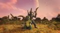Gigan holds LittleGodzilla hostage