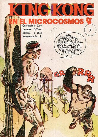 The cover of King Kong in the Microcosmos #7 by Miguel F. Callejas