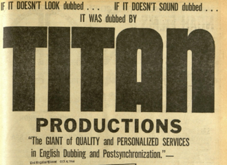 Ad for Titan Productions in Variety, April 26, 1967, pg. 155