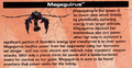 Megaguirus' bio from page 30 of the Godzilla: Unleashed instruction manual booklet