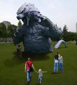 Artists' interpretation [concept art] of the GareGoji statue in a Tokyo park in Japan