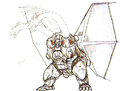Mecha-King Ghidorah concept art