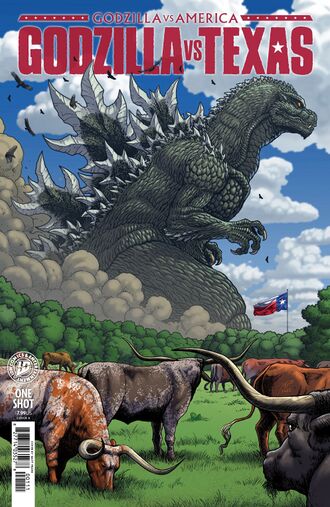 Cover A of Godzilla vs. America: Texas by Matt Frank