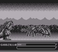 Kumonga's short-range webbing in the Godzilla, King of the Monsters Game Boy game