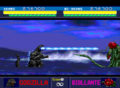 Godzilla blasts Biollante's Rose Form with his heat ray