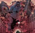 Godzilla plowing through Tokyo's architecture