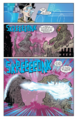 Godzilla inflicting harm at Hedorah with his atomic breath