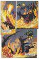Gamera defeating Gyaos with a fire blast in the Dark Horse comic series