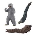 Minilla (1968) and Mothra Larva (1964) with alternate tail for Godzilla