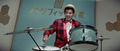 Sakurai as a drummer in a TV commercial