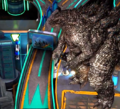 A still of GareGoji's dorsal plates on a target next to DougheGoji in Pinball FX