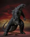 S.H. MonsterArts Godzilla 2014 with severed female MUTO head