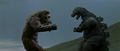 The stop-motion Kong and Godzilla puppets in their only scene