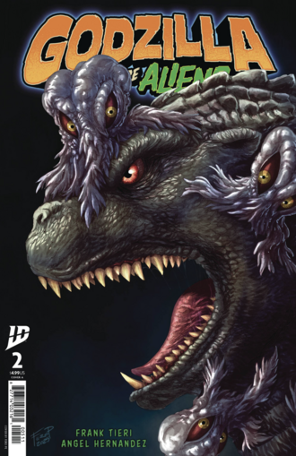 Cover A of Godzilla: Here There Be Aliens #2 by Fero Pe