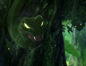 A group of Vine Snakes in Skull Island