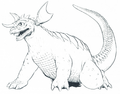 Baragon artwork from The Official Godzilla Compendium