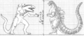Zilla and Godzilla concept art