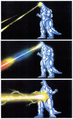 Mechagodzilla Laser Cannon, Mega Buster, and Plasma Grenade concept art by Minoru Yoshida