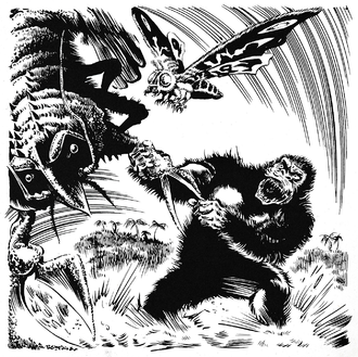 Operation Robinson Crusoe: King Kong vs. Ebirah artwork by "Hurricane" Ryu Hariken