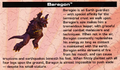 Baragon's bio from page 23 of the Godzilla: Unleashed instruction manual booklet