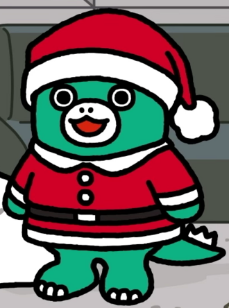 Santa in Chibi Godzilla Raids Again