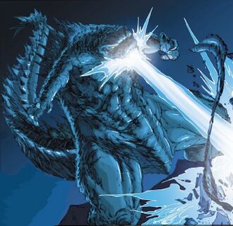 Godzilla during the Permian-Triassic extinction event as depicted via flashback in Godzilla: Awakening