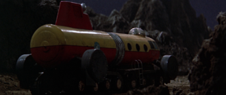 A Moon All Terrain Vehicle in Battle in Outer Space