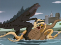 Medusa fighting Godzilla