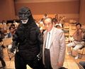 Akira Ifukube with Godzilla