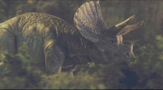 A Triceratops in Rebirth of Mothra 3