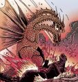 King Ghidorah tackling Godzilla