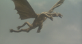 King Ghidorah prepares to land
