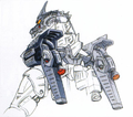 Kiryu's rocket launcher concept art